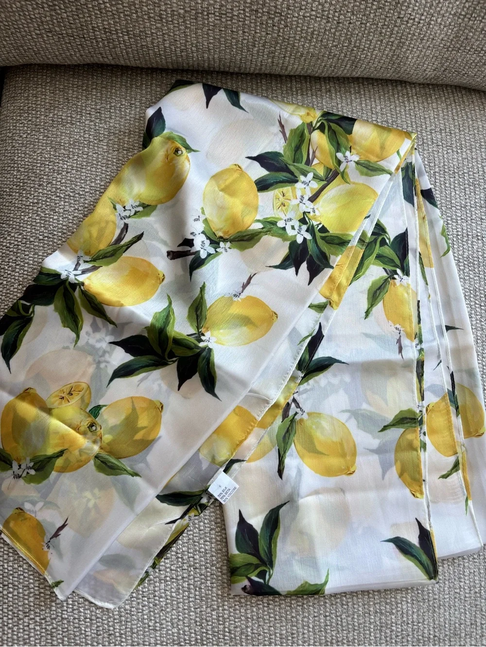 Set of (5) silky scarves purchased in various countries Italy Argentina France